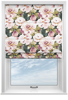 Mirabel, Raspberry - Roman Blind
